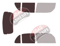 Gabarit vitrage - kit 3/4 arrière - Daihatsu Cuore (5) 5 portes (1998 - 2003) Gabarit vitrage - kit 3/4 arrière - Daihatsu Cuore (5) 5 portes (1998 - 2003)