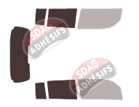 Gabarit vitrage - kit 3/4 arrière - Daihatsu Materia 5 portes (2006 - 2011)