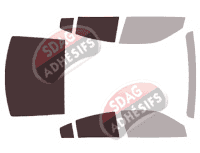 Gabarit vitrage - kit 3/4 arrière - Dodge Charger (7) Berline 4 portes (2015 - 2024)