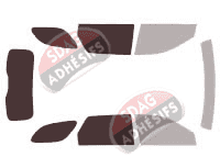 Gabarit vitrage - kit 3/4 arrière - Dodge Durango (3) 5 portes (2011 - 2023)