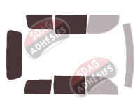 Gabarit vitrage - kit 3/4 arrière - Dodge Nitro 5 portes (2006 - 2011)