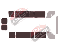 Gabarit vitrage - kit 3/4 arrière - Dodge RAM ProMaster (1) 5 portes (depuis 2014)