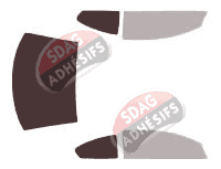 Gabarit vitrage - kit 3/4 arrière - Dodge Stratus (2) Coupé 2 portes (2000 - 2007)