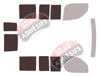 Gabarit vitrage - kit 3/4 arrière - Fiat Doblo (1) 5 portes (2001 - 2009) Gabarit vitrage - kit 3/4 arrière - Fiat Doblo (1) 5 portes (2001 - 2009)