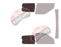 Gabarit vitrage - kit 3/4 arrière - Fiat Doblo (2) Utilitaire 4/5/6 portes (2009 - 2022) Gabarit vitrage - kit 3/4 arrière - Fiat Doblo (2) Utilitaire 4/5/6 portes (2009 - 2022)