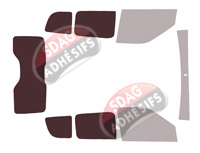 Gabarit vitrage - kit 3/4 arrière - Fiat Doblo (2) 5 portes (2010 - 2022) Gabarit vitrage - kit 3/4 arrière - Fiat Doblo (2) 5 portes (2010 - 2022)