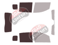 Gabarit vitrage - kit 3/4 arrière - Fiat Panda (3) 5 portes (depuis 2011) Gabarit vitrage - kit 3/4 arrière - Fiat Panda (3) 5 portes (depuis 2011)