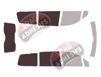 Gabarit vitrage - kit 3/4 arrière - Citroën C8 5 portes (2002 - 2014)