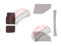 Gabarit vitrage - kit 3/4 arrière - Opel Combo (C) Utilitaire 5 portes (2011 - 2018)