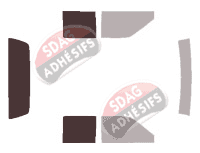 Gabarit vitrage - kit 3/4 arrière - Nissan Navara (2) Pick-up 4 portes (1998 - 2005)