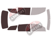 Gabarit vitrage - kit 3/4 arrière - Fiat Freemont 5 portes (2011 - 2016)
