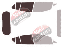 Gabarit vitrage - kit 3/4 arrière - Ford B-Max 5 portes (2012 - 2018)