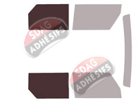 Gabarit vitrage - kit 3/4 arrière - Ford Bronco (6) Hard Top 4 portes (depuis 2021)