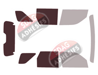 Gabarit vitrage - kit 3/4 arrière - Ford Bronco (6) Sport 5 portes (depuis 2021)