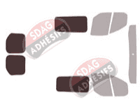 Gabarit vitrage - kit 3/4 arrière - Ford Custom Transit (1) Utilitaire 6 portes (2014 - 2023) Gabarit vitrage - kit 3/4 arrière - Ford Custom Transit (1) Utilitaire 6 portes (2014 - 2023)