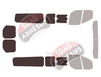 Gabarit vitrage - kit 3/4 arrière - Ford Custom Transit (1) Long 6 portes (2014 - 2023) Gabarit vitrage - kit 3/4 arrière - Ford Custom Transit (1) Long 6 portes (2014 - 2023)