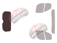 Gabarit vitrage - kit 3/4 arrière - Ford Custom Transit (1) Utilitaire 4/5 portes (2014 - 2023) Gabarit vitrage - kit 3/4 arrière - Ford Custom Transit (1) Utilitaire 4/5 portes (2014 - 2023)