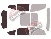 Gabarit vitrage - kit 3/4 arrière - Ford Escape (3) 5 portes (2012 - 2019)