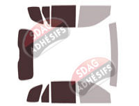 Gabarit vitrage - kit 3/4 arrière - Ford Everest (3) 5 portes (depuis 2022)