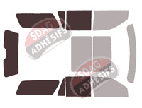 Gabarit vitrage - kit 3/4 arrière - Ford Expedition (4) EL/Max Long 5 portes (2017 - 2024)