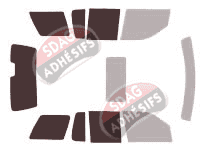 Gabarit vitrage - kit 3/4 arrière - Ford Explorer (4) 5 portes (2007 - 2011)