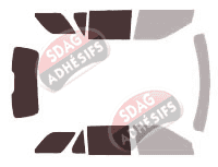 Gabarit vitrage - kit 3/4 arrière - Ford Explorer (5) 5 portes (2010 - 2019)