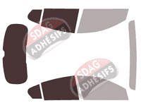 Gabarit vitrage - kit 3/4 arrière - Ford Focus (4) 5 portes (depuis 2018)