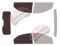 Gabarit vitrage - kit 3/4 arrière - Ford Ka (3) + 5 portes (2016 - 2019)