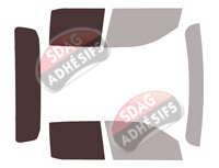 Gabarit vitrage - kit 3/4 arrière - Ford Maverick (4) Pick-up 4 portes (depuis 2022)