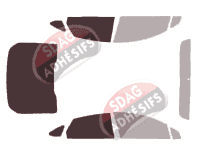Gabarit vitrage - kit 3/4 arrière - Ford Mondeo (4) Berline 4 portes (2014 - 2022)
