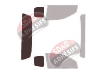 Gabarit vitrage - kit 3/4 arrière - Mazda BT-50 (2) Super Cab Pick-Up 4 portes (2012 - 2020)