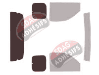 Gabarit vitrage - kit 3/4 arrière - Mazda B-serie (5) King Cab Pick-up 2 portes (1998 - 2007)
