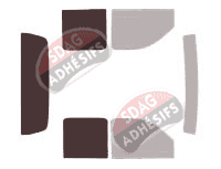 Gabarit vitrage - kit 3/4 arrière - Mazda B-serie (5) Pick-Up 4 portes (1997 - 2007)