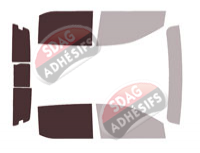 Gabarit vitrage - kit 3/4 arrière - Ford Ranger (4) Pick-up 4 portes (depuis 2023)