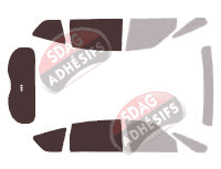 Gabarit vitrage - kit 3/4 arrière - Ford S-Max (1) 5 portes (2010 - 2015)