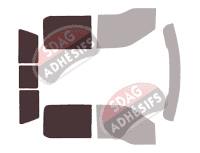 Gabarit vitrage - kit 3/4 arrière - Ford F-Series (13) Super Crew Pick-up 4 portes (2015 - 2021)