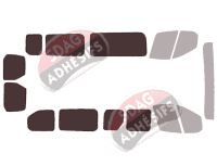 Gabarit vitrage - kit 3/4 arrière - Ford Transit (5) 350 XLT 6 portes (depuis 2014)