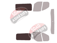 Gabarit vitrage - kit 3/4 arrière - Ford Custom Transit (1) Utilitaire 4/5 portes (2014 - 2023) Gabarit vitrage - kit 3/4 arrière - Ford Custom Transit (1) Utilitaire 4/5 portes (2014 - 2023)