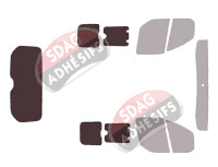 Gabarit vitrage - kit 3/4 arrière - Ford Custom Transit (1) Utilitaire 4/5 portes (2014 - 2023) Gabarit vitrage - kit 3/4 arrière - Ford Custom Transit (1) Utilitaire 4/5 portes (2014 - 2023)