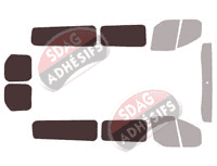 Gabarit vitrage - kit 3/4 arrière - Ford Custom Transit (1) Long 6 portes (2014 - 2023) Gabarit vitrage - kit 3/4 arrière - Ford Custom Transit (1) Long 6 portes (2014 - 2023)