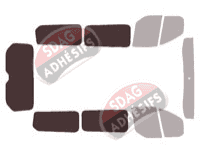 Gabarit vitrage - kit 3/4 arrière - Ford Custom Transit (1) Court 5 portes (2014 - 2023) Gabarit vitrage - kit 3/4 arrière - Ford Custom Transit (1) Court 5 portes (2014 - 2023)