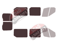 Gabarit vitrage - kit 3/4 arrière - Ford Transit (5) Minibus 5 portes (depuis 2014)