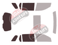Gabarit vitrage - kit 3/4 arrière - Gmc Terrain (1) 5 portes (2010 - 2017)