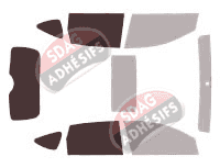 Gabarit vitrage - kit 3/4 arrière - Honda CR-V (4) 5 portes (2012 - 2017)