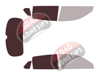 Gabarit vitrage - kit 3/4 arrière - Honda HR-V (3) 5 portes (depuis 2022)