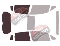 Gabarit vitrage - kit 3/4 arrière - Honda Jazz (3) 5 portes (2015 - 2020)