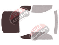 Gabarit vitrage - kit 3/4 arrière - Honda Accord (9) Coupé 2 portes (2012 - 2018)