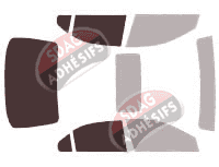 Gabarit vitrage - kit 3/4 arrière - Honda Accord (7) Berline 4 portes (2003 - 2008)