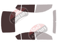 Gabarit vitrage - kit 3/4 arrière - Honda Accord (9) Berline 4 portes (2013 - 2018)