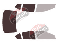 Gabarit vitrage - kit 3/4 arrière - Honda City (5) Berline 4 portes (2009 - 2015)